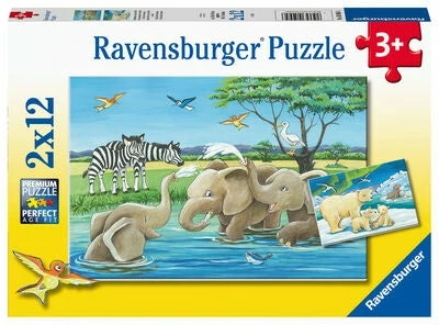 Ravensburger Puslespill Baby Safaridyr 2x12 Biter 3 Ravensburger Puslespill Baby Safaridyr 2x12 Biter