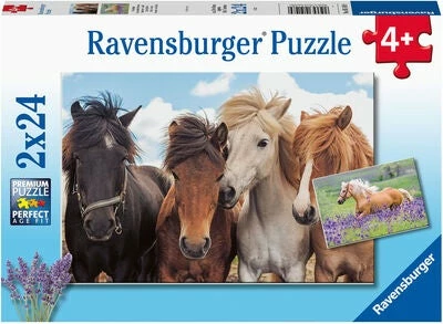 Ravensburger Puslespill Hestevenner 2x24 Brikker 3 Ravensburger Puslespill Hestevenner 2x24 Brikker