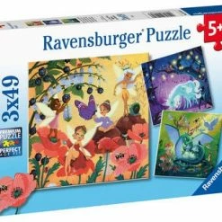 Ravensburger Puslespill Magiske Karakterer, 3x49 Brikker