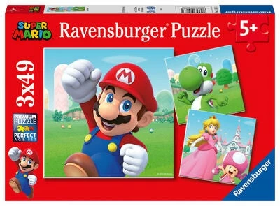 Ravensburger Puslespill Super Mario, 3X49 Brikker 3 Ravensburger Puslespill Super Mario, 3X49 Brikker