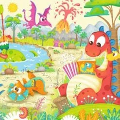 Ravensburger Puslespill Dinosaurer 2x12 Biter -jollyroom Salg 10105246 2158 4b