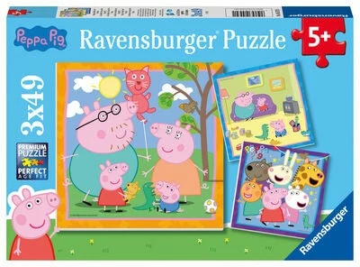 Ravensburger Puslespill Peppa Gris 3x49 Biter 3 Ravensburger Puslespill Peppa Gris 3x49 Biter