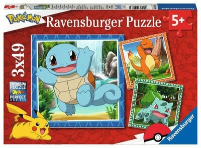 Ravensburger Puslespill Pokémon 3x49 Brikker 3 Ravensburger Puslespill Pokémon 3x49 Brikker