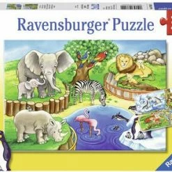 Ravensburger Puslespill Dyr På Zoo 2x12 Biter