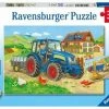 Ravensburger Puslespill Traktor Og Gravemaskin, 2x12 Brikker -jollyroom Salg 10107616 2158 1