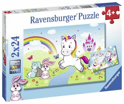 Ravensburger Puslespill Enhjørning 2x24 Biter 3 Ravensburger Puslespill Enhjørning 2x24 Biter