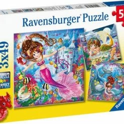 Ravensburger Puslespill Sjarmerende Havfruer 3x49 Biter