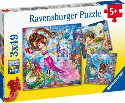 Ravensburger Puslespill Sjarmerende Havfruer 3x49 Biter 3 Ravensburger Puslespill Sjarmerende Havfruer 3x49 Biter