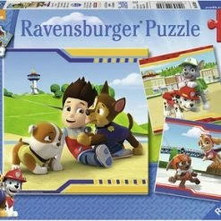Ravensburger Puslespill Paw Patrol Hårete Helter, 3x49 Brikker