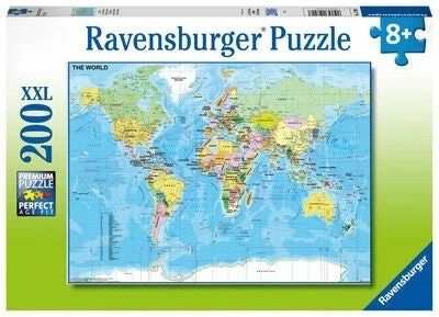 Ravensburger Puslespill Verdenskart 200 Biter 3 Ravensburger Puslespill Verdenskart 200 Biter