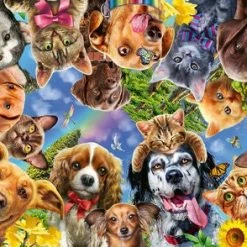 Ravensburger Puslespill Dyr Selfie 500 Brikker -jollyroom Salg 10215042 2158 2