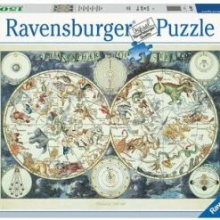Ravensburger World Map Of Fantastic Beasts Puslespill 1500 Brikker