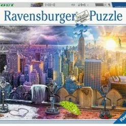 Ravensburger Puslespill Dag & Natt New York City Horisont, 1500 Brikker