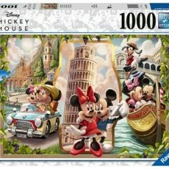 Ravensburger Puslespill Mikke Og Minni Mus PĂ„ Ferie 1000 Brikker