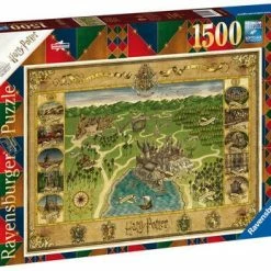 Ravensburger Puslespill Harry Potter: Hogwarts Kart 1500 Brikker