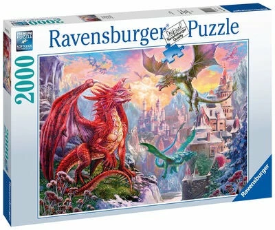 Ravensburger Puslespill Fantasi Drake 2000 Brikker 3 Ravensburger Puslespill Fantasi Drake 2000 Brikker