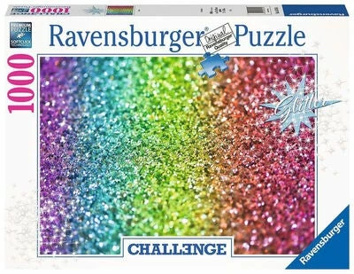 Ravensburger Puslespill Challenge Glitter, 1000 Brikker 3 Ravensburger Puslespill Challenge Glitter, 1000 Brikker