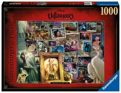 Ravensburger Puslespill Dinsey Villainous Cruella De Vil 1000 Brikker 3 Ravensburger Puslespill Dinsey Villainous Cruella De Vil 1000 Brikker