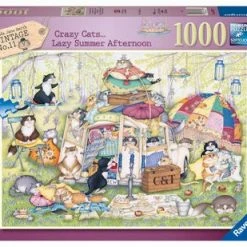 Ravensburger Puslespill Crazy Cats, Lazy Summer Afternoon 1000 Brikker