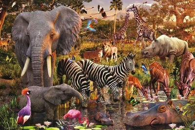 Ravensburger African Animals Puslespill 3000 Brikker 4 Ravensburger African Animals Puslespill 3000 Brikker - Bilde 2