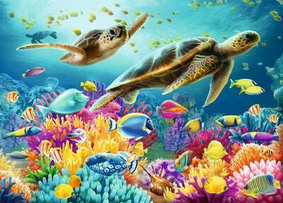 Ravensburger Puslespill Blue Underwater World 1000 Brikker 4 Ravensburger Puslespill Blue Underwater World 1000 Brikker - Bilde 2