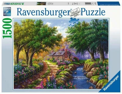 Ravensburger Puslespill Cottage By The River 1500 Brikker 3 Ravensburger Puslespill Cottage By The River 1500 Brikker