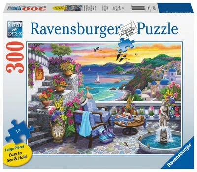 Ravensburger Puslespill Santorini Sunset 300 Store Brikker 3 Ravensburger Puslespill Santorini Sunset 300 Store Brikker