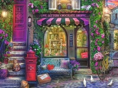 Ravensburger Puslespill Love Letters Chocolate Shop 1500 Brikker 4 Ravensburger Puslespill Love Letters Chocolate Shop 1500 Brikker - Bilde 2