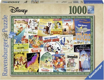 Ravensburger Puslespill Disney Vintage Film Innlegg 1000 Brikker 3 Ravensburger Puslespill Disney Vintage Film Innlegg 1000 Brikker