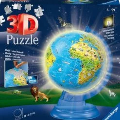Ravensburger 3D-puslespill Childrens Globe Nattlampe 180 Brikker