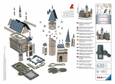 Ravensburger Harry Potter Hogwarts Castle 3D-Puslespill, 540 Brikker 4 Ravensburger Harry Potter Hogwarts Castle 3D-Puslespill, 540 Brikker - Bilde 2