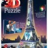 Ravensburger 3D Puslespill Eiffel Tower At Night 216 Brikker