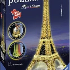 Ravensburger 3D-Puslespill Eiffeltårnet Natt, 216 Brikker