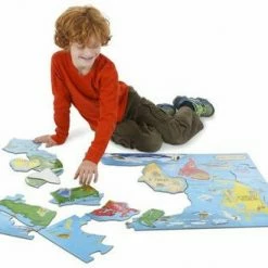 Melissa & Doug Gulvpuslespill, Verdenskart -jollyroom Salg 10446 1843 3a