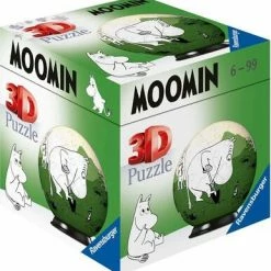 Ravensburger 3D Puslespillball Mummitrollet VE 12, Grønn
