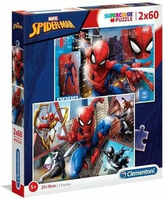 Marvel Spider-Man Puslespill 2x60 Brikker 3 Marvel Spider-Man Puslespill 2x60 Brikker