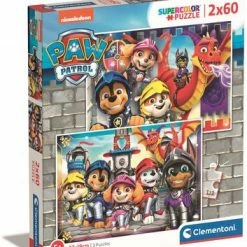 Paw Patrol Puslespill 2x 60 Brikker
