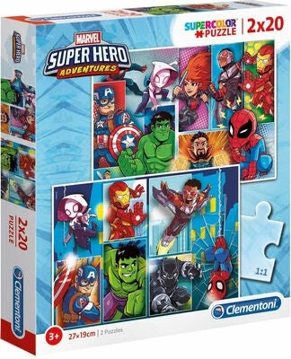 Marvel Super Heroes Marvel Super Hero Puslespill 2x20 Brikker 3 Marvel Super Heroes Marvel Super Hero Puslespill 2x20 Brikker