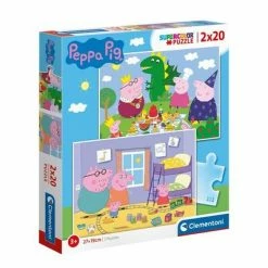 Peppa Gris Puslespill 2x20 Brikker