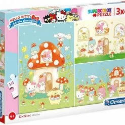 Hello Kitty Puslespill 3x48 Deler