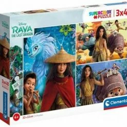 Disney Raya Puslespill 3x48 Biter