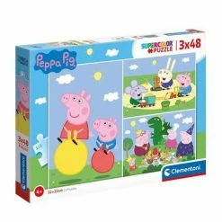Peppa Gris Puslespill 3x48 Brikker