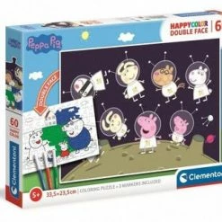 Peppa Gris Puslespill å Fargelegge, 60 Brikker