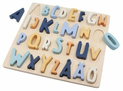 Sebra Puslespill I Tre Svenskt ABC, Blå 3 Sebra Puslespill I Tre Svenskt ABC, Blå