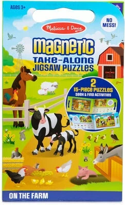 Melissa & Doug Ta-Med Magnetisk Puslespill Bondegård 3 Melissa & Doug Ta-Med Magnetisk Puslespill Bondegård