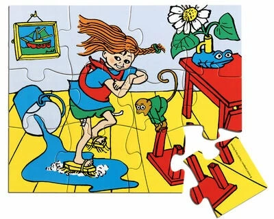 Pippi Langstrømpe Pippi Trepuslespill 12 Brikker 4 Pippi Langstrømpe Pippi Trepuslespill 12 Brikker - Bilde 2