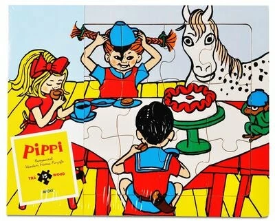 Pippi Langstrømpe Pippi Rammepuslespill 15 Brikker 3 Pippi Langstrømpe Pippi Rammepuslespill 15 Brikker