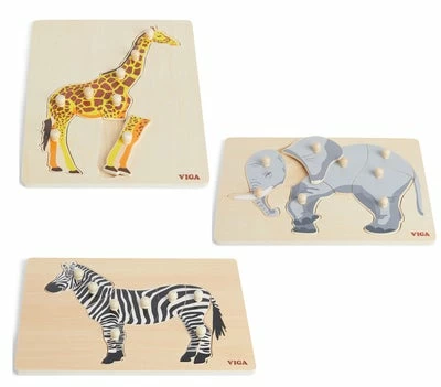 Viga Knottepuslespill Jungel 3-pack 3 Viga Knottepuslespill Jungel 3-pack