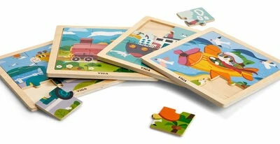 VIGA Puslespill 4-pack Kjøretøy 4 VIGA Puslespill 4-pack Kjøretøy - Bilde 2