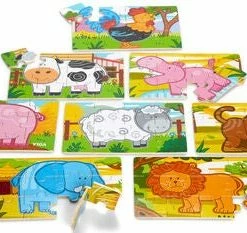 VIGA Trepuslespill Med Dyr, 2-pack -jollyroom Salg 50068 50068 2178 4a